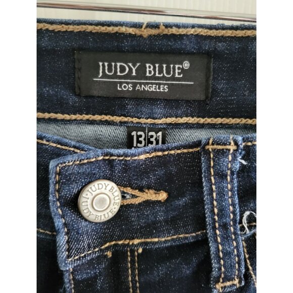 Judy Blue Los Angeles Blue Demin Flare Jeans size 13 stretch boho - Picture 2 of 7